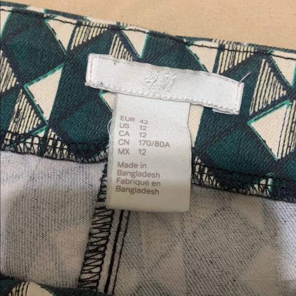 H&M Geometric Print Straight Leg Pants - Picture 2 of 7